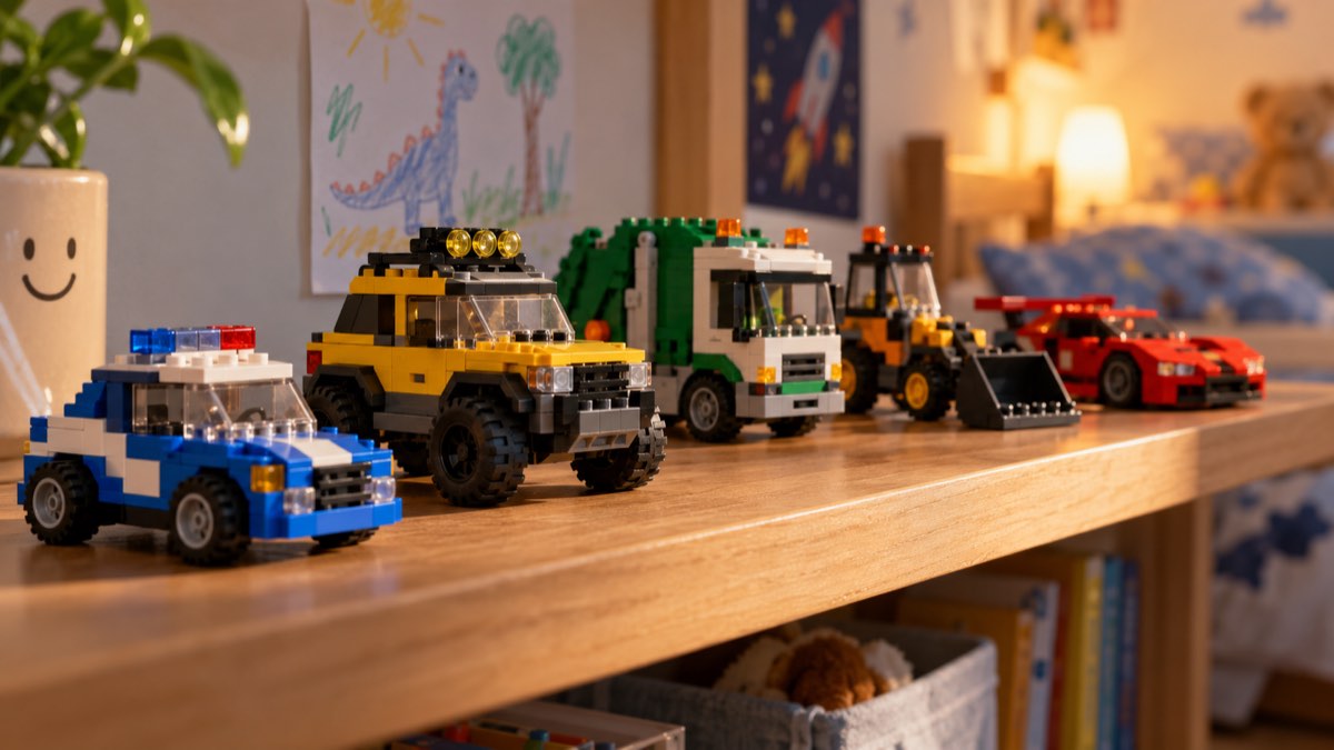 Klocki LEGO® dla fana samochodów — od radiowozu po Ferrari na półkę