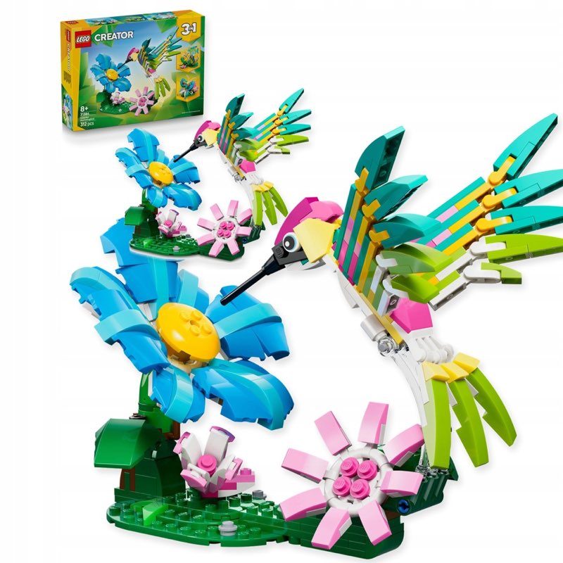 KLOCKI LEGO CREATOR 31384 Dzikie zwierzęta: kolorowy koliber, zestaw +8 lat — oryginalny zestaw klocków LEGO