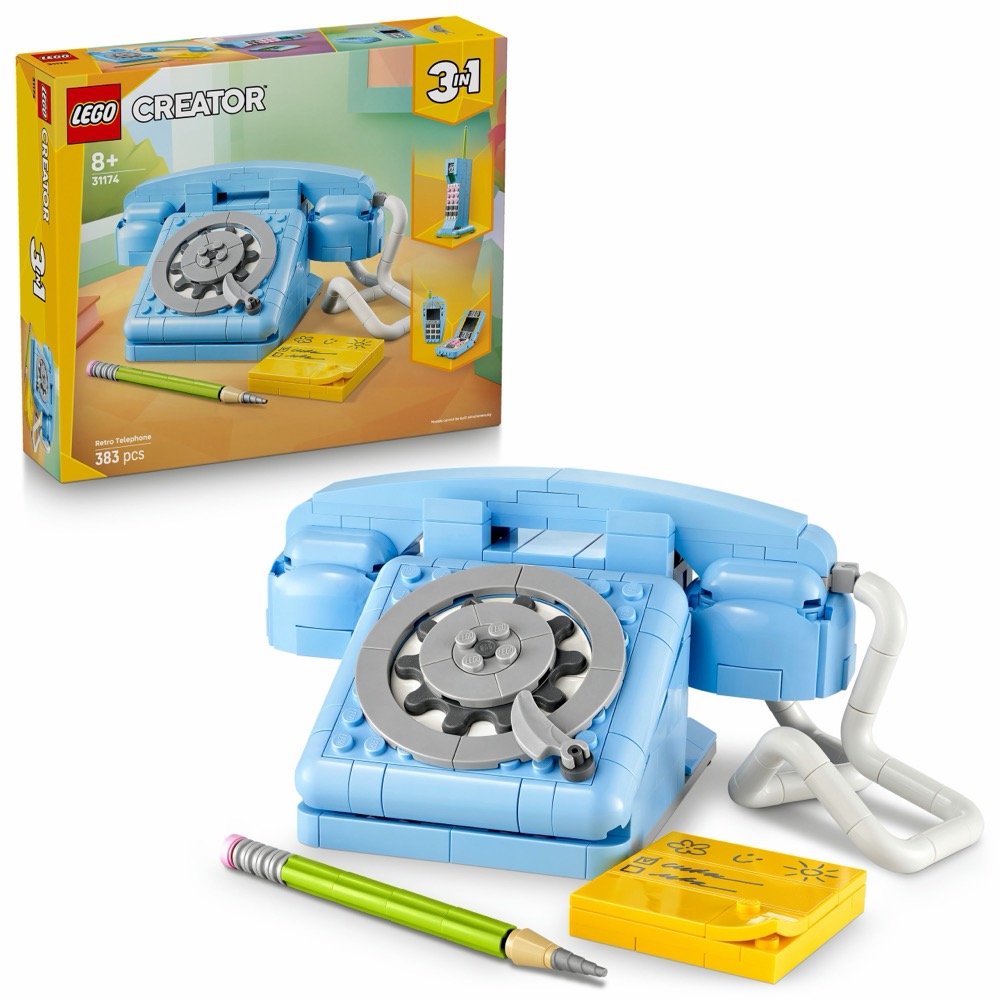 Klocki LEGO Creator Zestaw 31174 3w1 Telefon w stylu retro 8+ 383pcs — oryginalny zestaw klocków LEGO