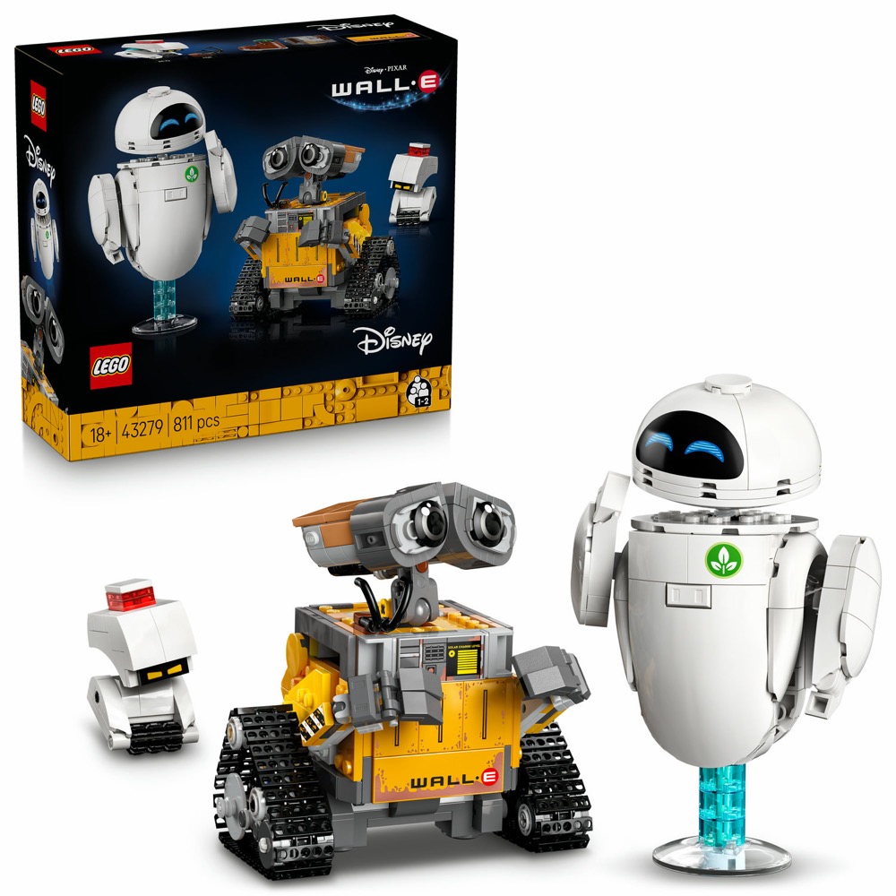 Klocki LEGO Disney Pixar 43279 WALL-E i EVA — oryginalny zestaw klocków LEGO