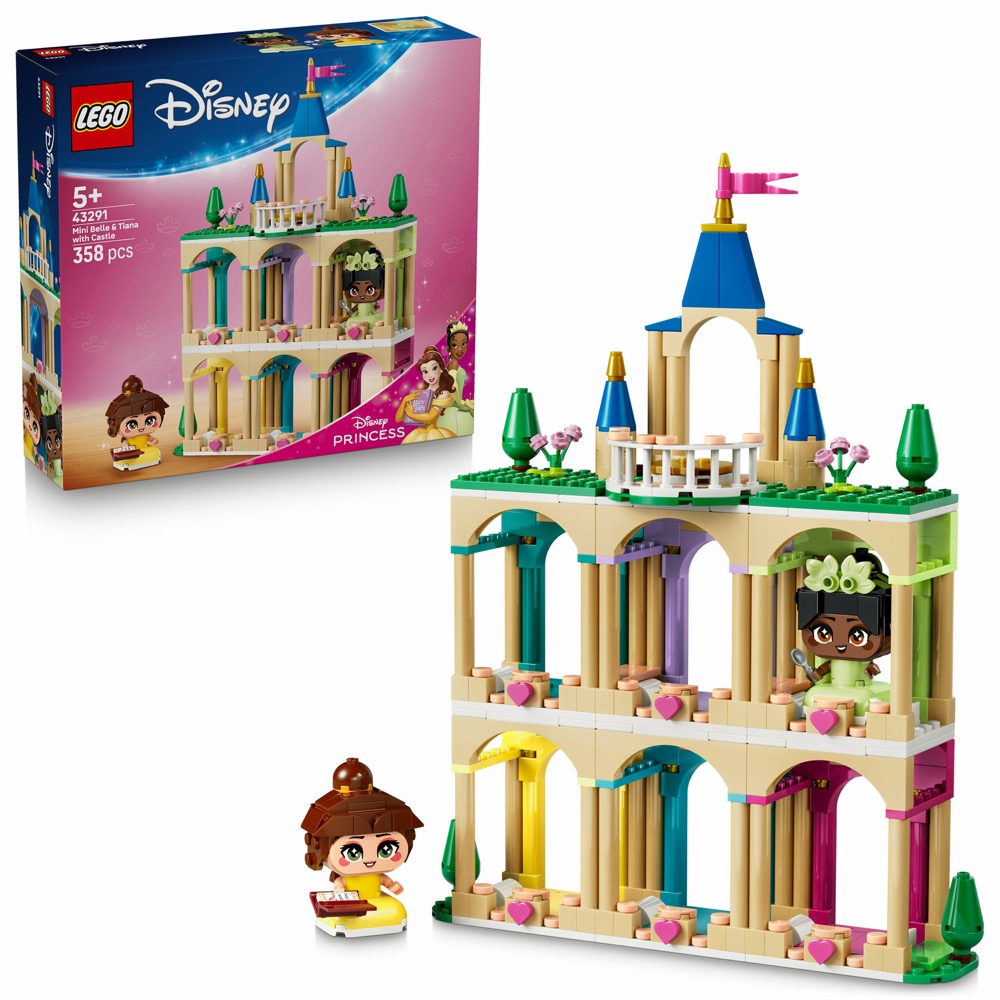 Klocki LEGO Disney Princess Zamek Mała Bella i Tiana 358 el. 5 lat + — oryginalny zestaw klocków LEGO