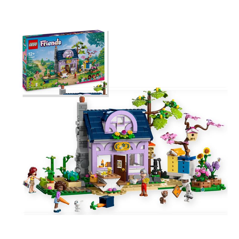 Klocki LEGO Dom pszczelarza i ogród kwiatowy 42669 1161 elementów