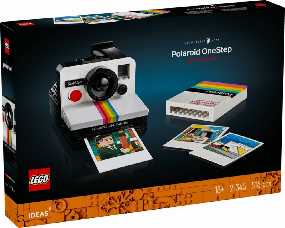 Klocki LEGO Ideas Aparat Polaroid OneStep SX-70 21345 18+ 516 elementów — oryginalny zestaw klocków LEGO