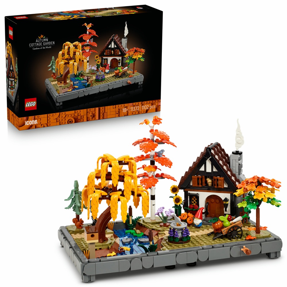 Klocki LEGO Jesienny ogród z chatką 11372 1102 elementy — oryginalny zestaw klocków LEGO