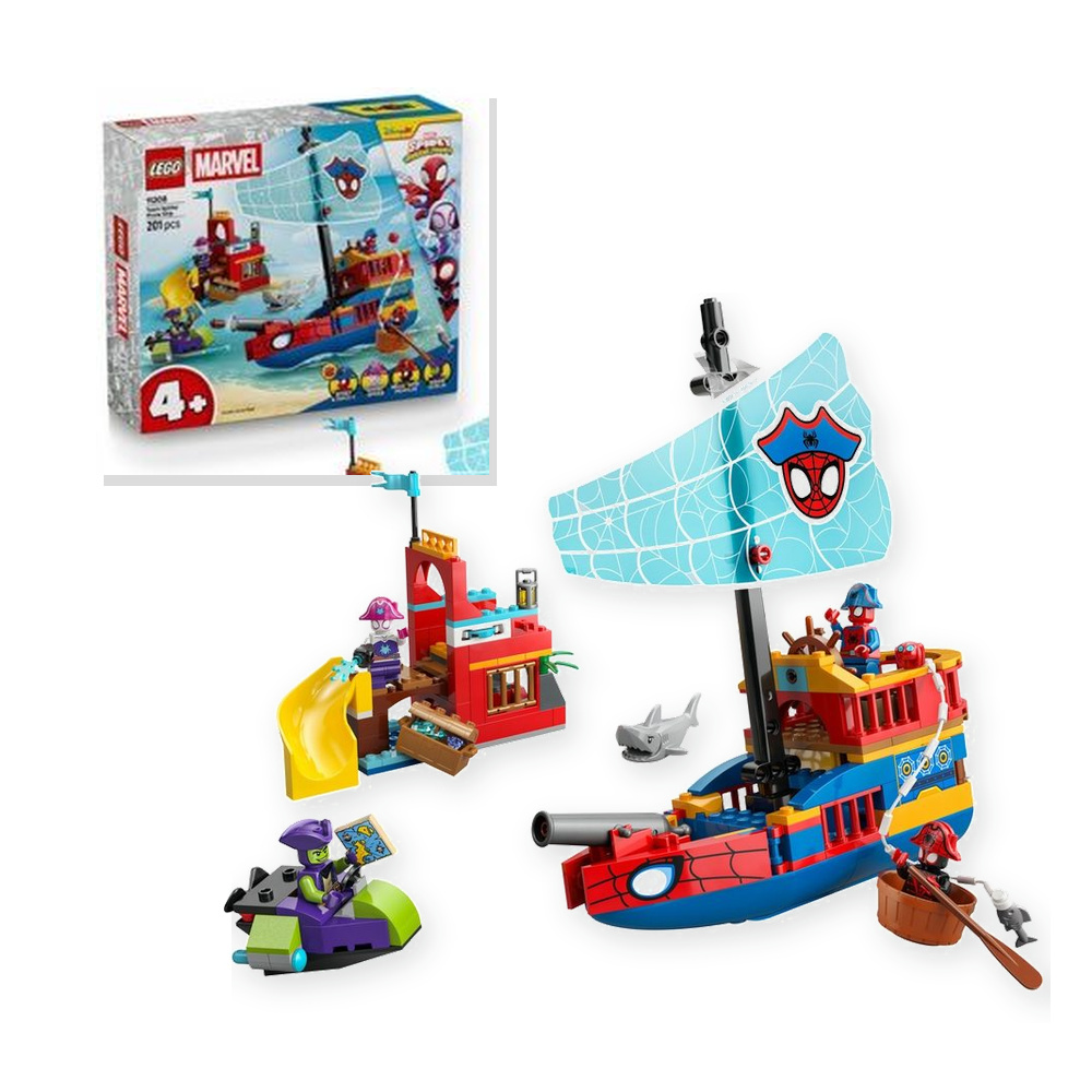 KLOCKI LEGO MARVEL 11208 Statek piracki drużyny Spidey'ego, zestaw +4 lata