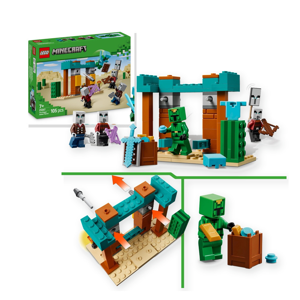 Klocki LEGO Minecraft 21267 Pustynny patrol złosadników