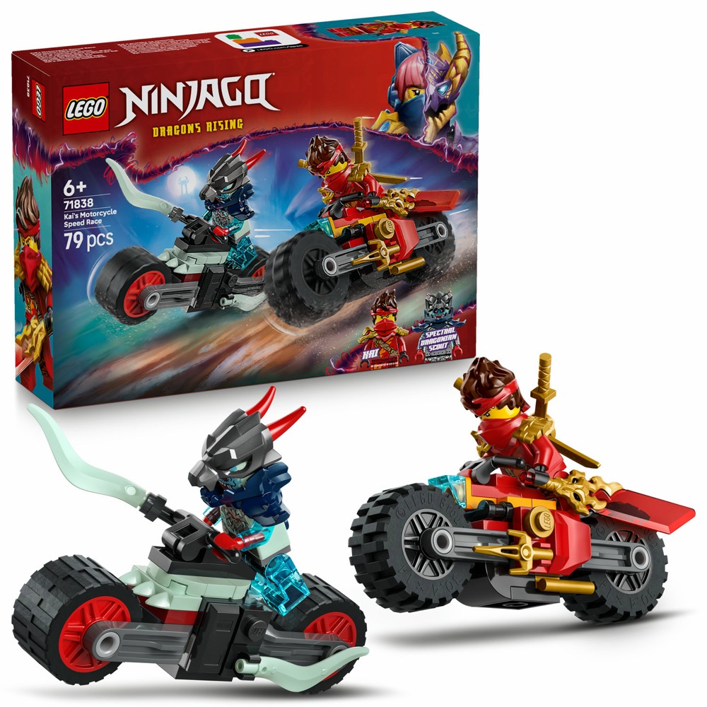 Klocki LEGO Ninjago zestaw Kai i wyścigi motocyklowe 71838 — oryginalny zestaw klocków LEGO