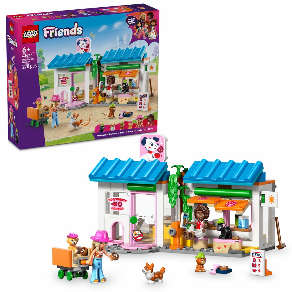 Klocki LEGO Piekarnia z psimi przysmakami 42677 dla dzieci 6 lat + — oryginalny zestaw klocków LEGO