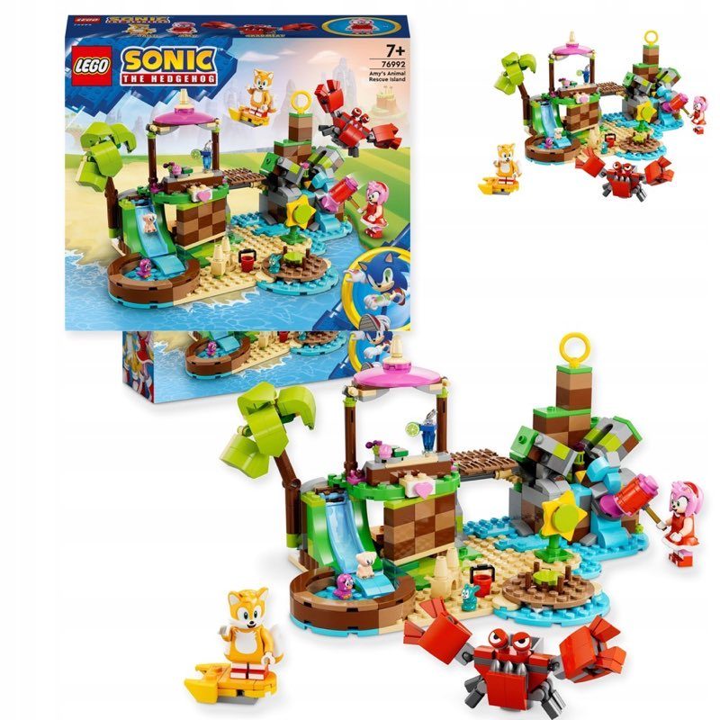 Klocki LEGO Sonic the Hedgehog Wyspa ratowania zwierząt Amy 7+ — oryginalny zestaw klocków LEGO
