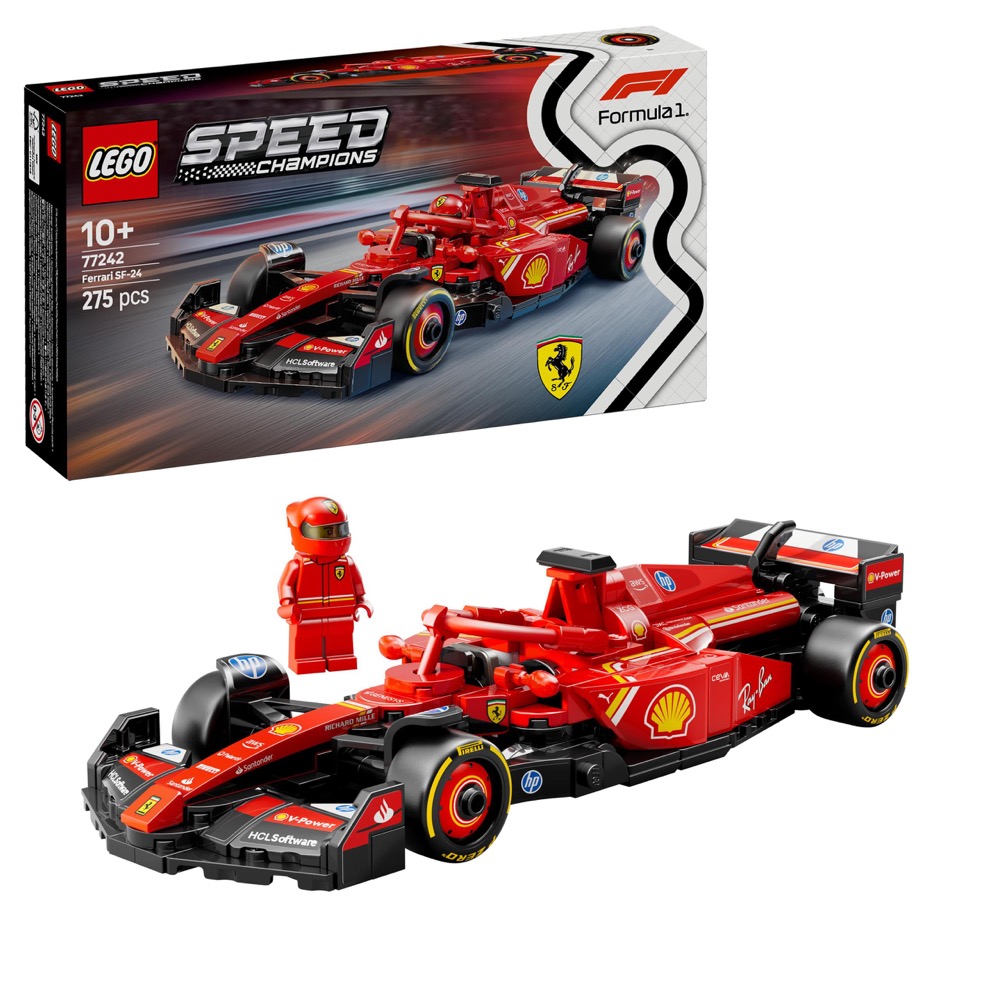 Klocki LEGO Speed Champions Bolid F1 Ferrari SF-24 275 elementów — oryginalny zestaw klocków LEGO