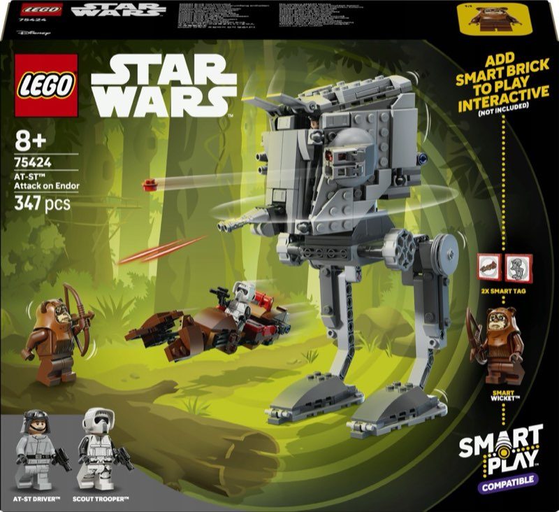 Klocki LEGO Star Wars 347 elementów Atak AT-ST na Endor 8+ — oryginalny zestaw klocków LEGO