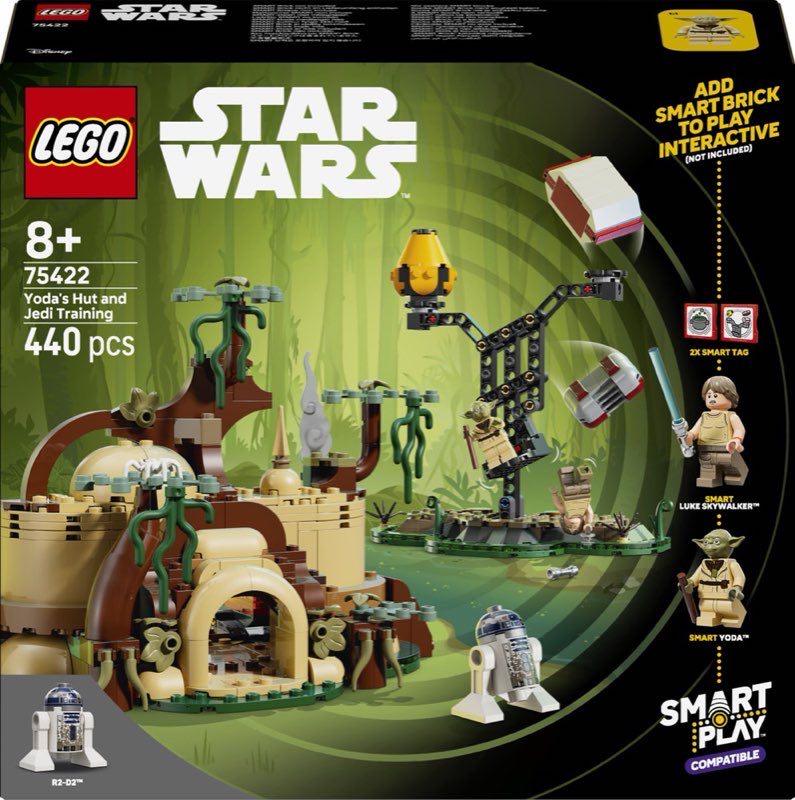 Klocki LEGO Star Wars Chatka Yody Dagobah 440 elementów SMART — oryginalny zestaw klocków LEGO