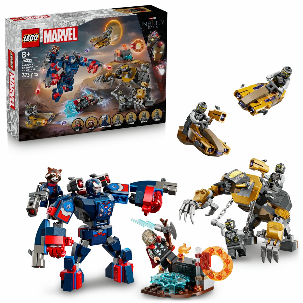 Klocki LEGO Super Heroes 76322 Avengers: Koniec gry Thor kontra Chitauri — oryginalny zestaw klocków LEGO