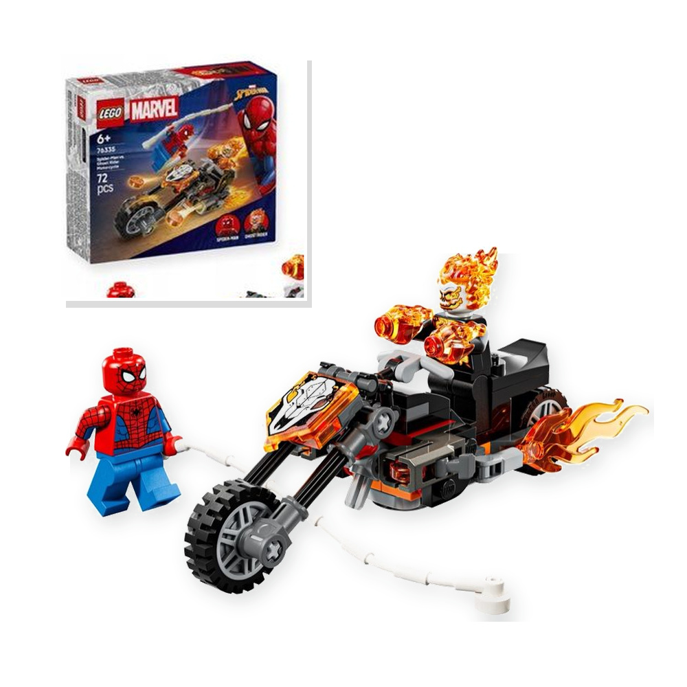 Klocki LEGO Super Heroes 76335 Spider-Man kontra Ghost Rider na motocyklu