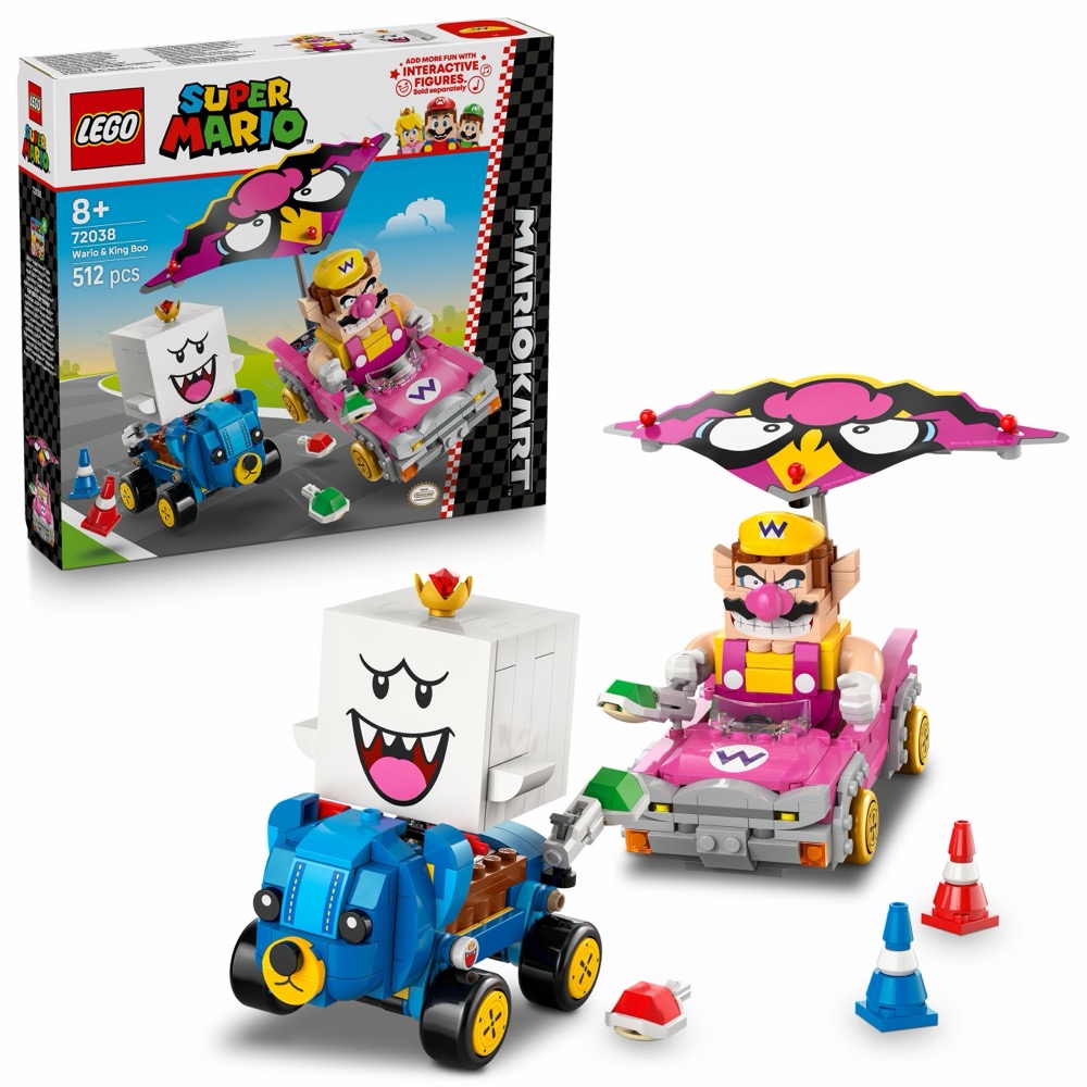 Klocki LEGO Super Mario 72038 Mario Kart Wario i King Boo 512 el. — oryginalny zestaw klocków LEGO