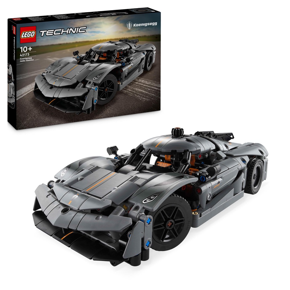 Klocki LEGO Technic 42173 Koenigsegg Jesko Absolut szary 801 elementów +10 — oryginalny zestaw klocków LEGO