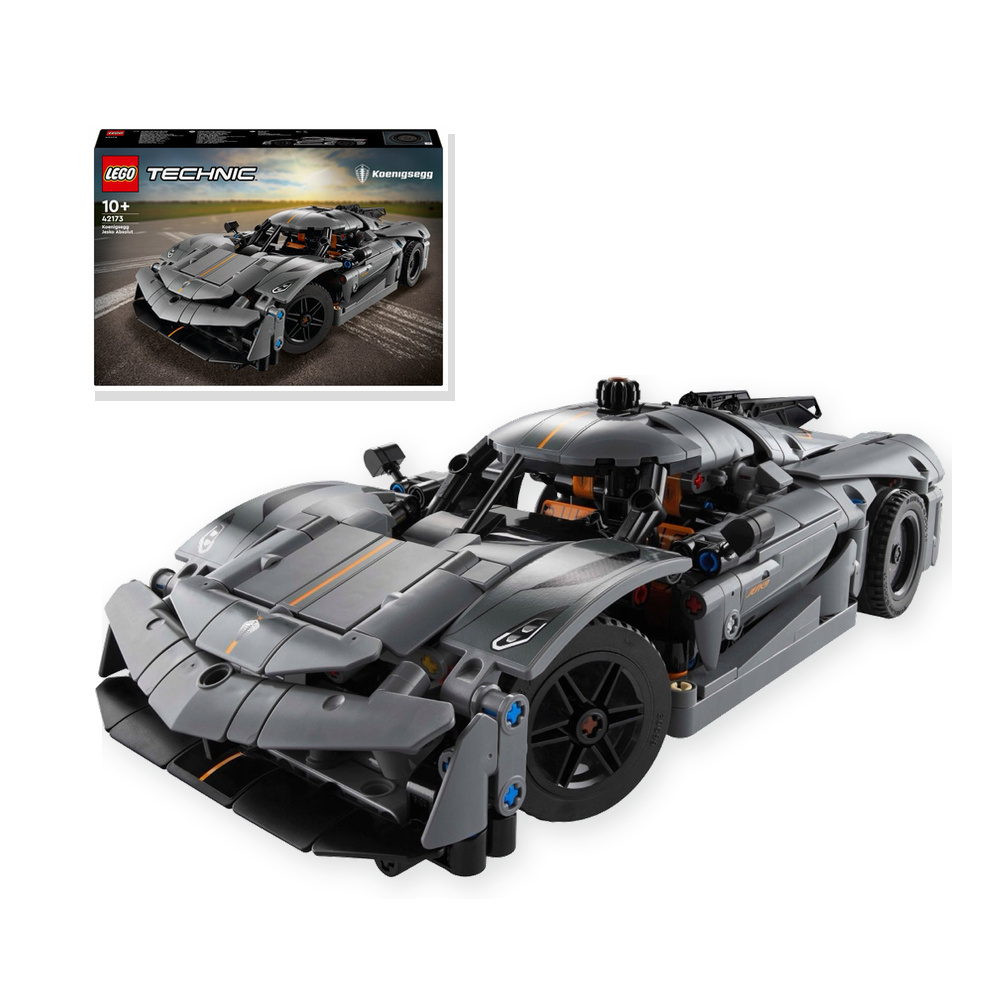 Klocki LEGO Technic 42173 Koenigsegg Jesko Absolut szary 801 elementów +10