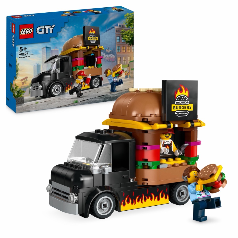 LEGO 60404 CITY Ciężarówka z burgerami — oryginalny zestaw klocków LEGO