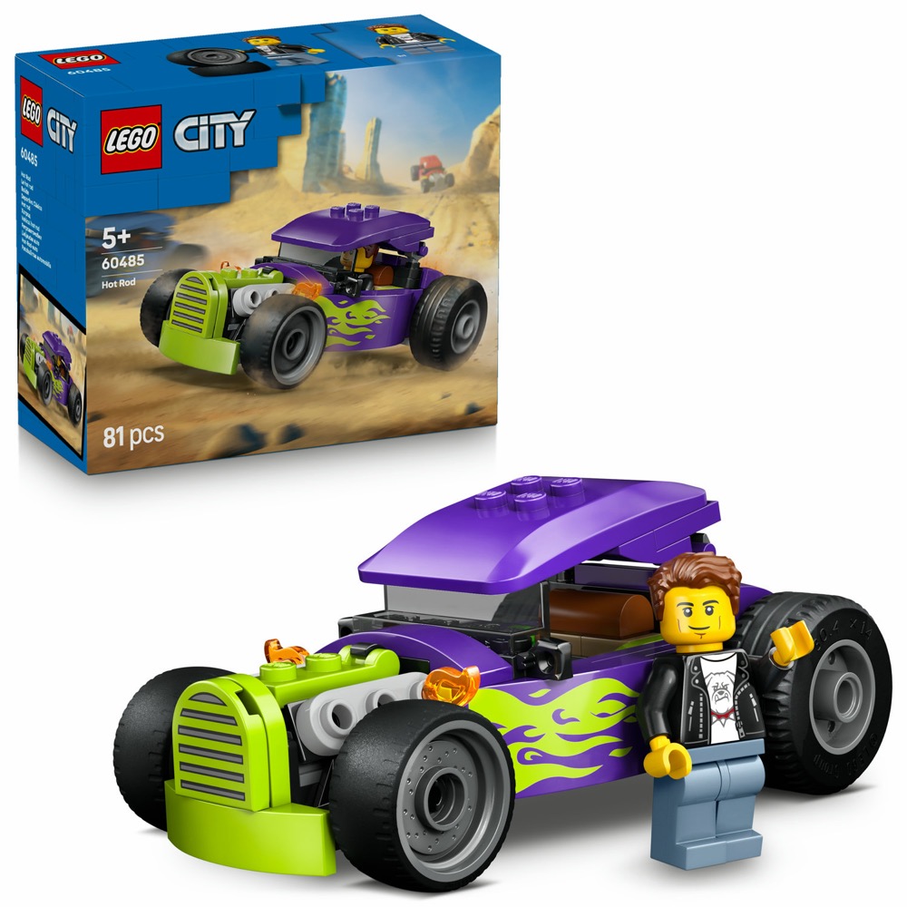 LEGO 60485 City - Hot rod Zestaw z wyścigowym hot rodem — oryginalny zestaw klocków LEGO