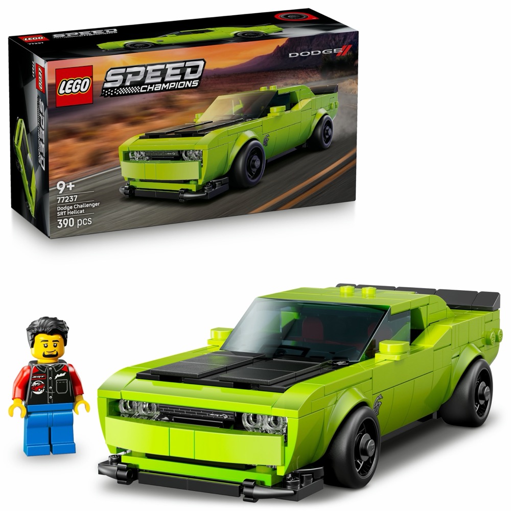 LEGO 77237 Speed Champions Samochód sportowy Dodge Challenger SRT Hellcat — oryginalny zestaw klocków LEGO