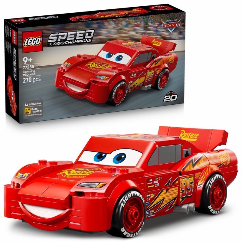 LEGO 77255 Speed Champions Zygzak McQueen Disney Pixar Auta Klocki — oryginalny zestaw klocków LEGO
