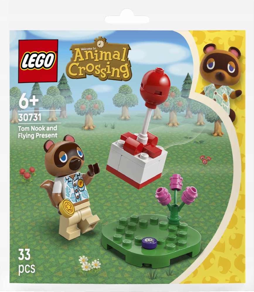 LEGO Animal Crossing Tom Nook i latający prezent 30731 — oryginalny zestaw klocków LEGO