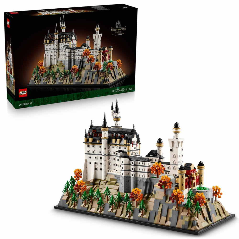 LEGO Architektura 21063 Zamek Neuschwanstein — oryginalny zestaw klocków LEGO