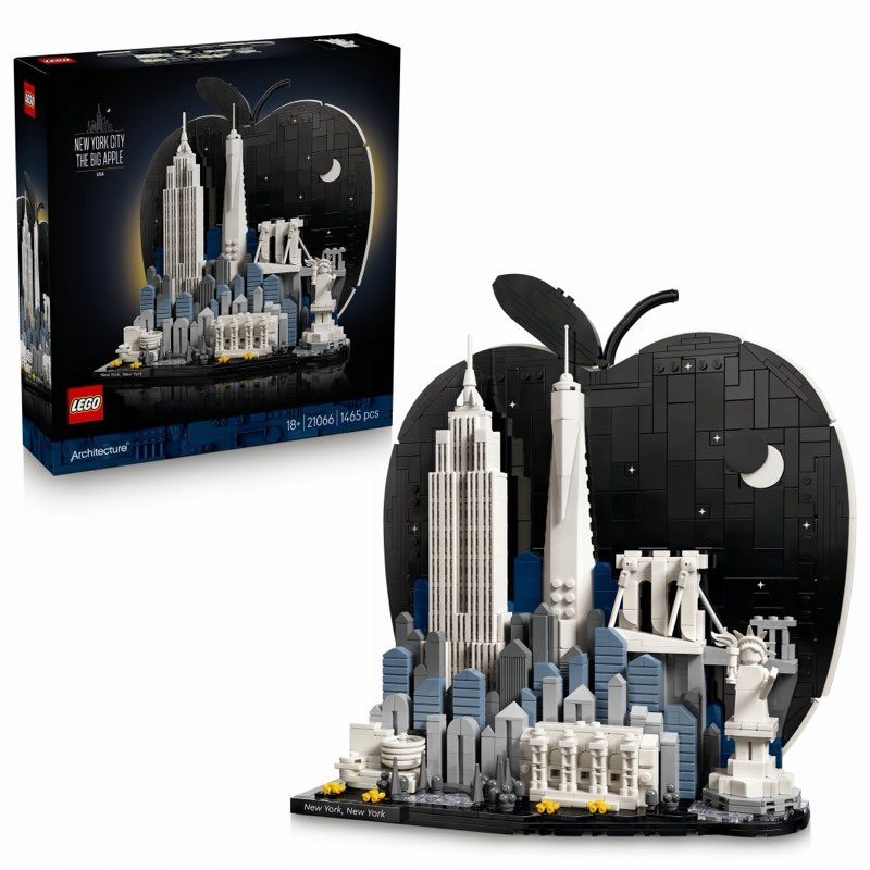 LEGO Architektura 21066 Nowy Jork - Wielkie Jabłko — oryginalny zestaw klocków LEGO