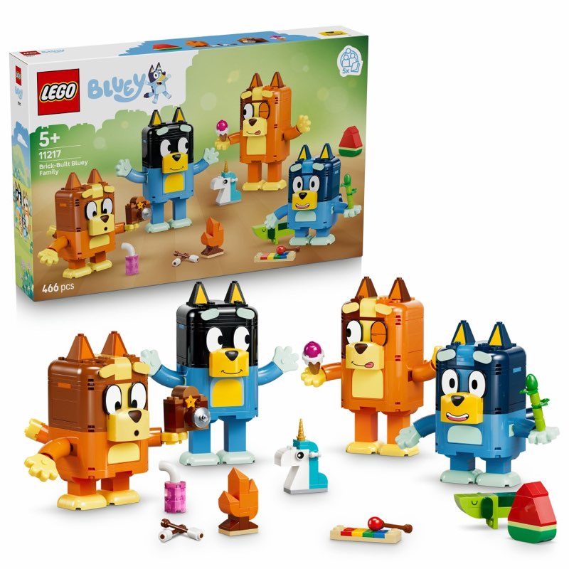 LEGO Bluey 11217 Bluey i jej rodzina z klocków — oryginalny zestaw klocków LEGO