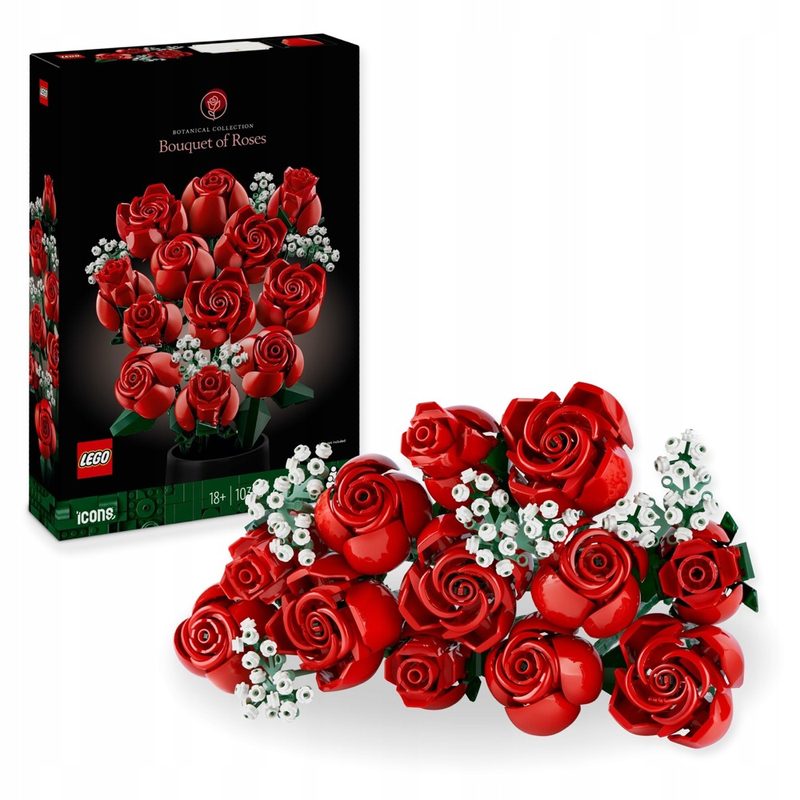 LEGO Botanicals 10328 Bukiet Róż — oryginalny zestaw klocków LEGO