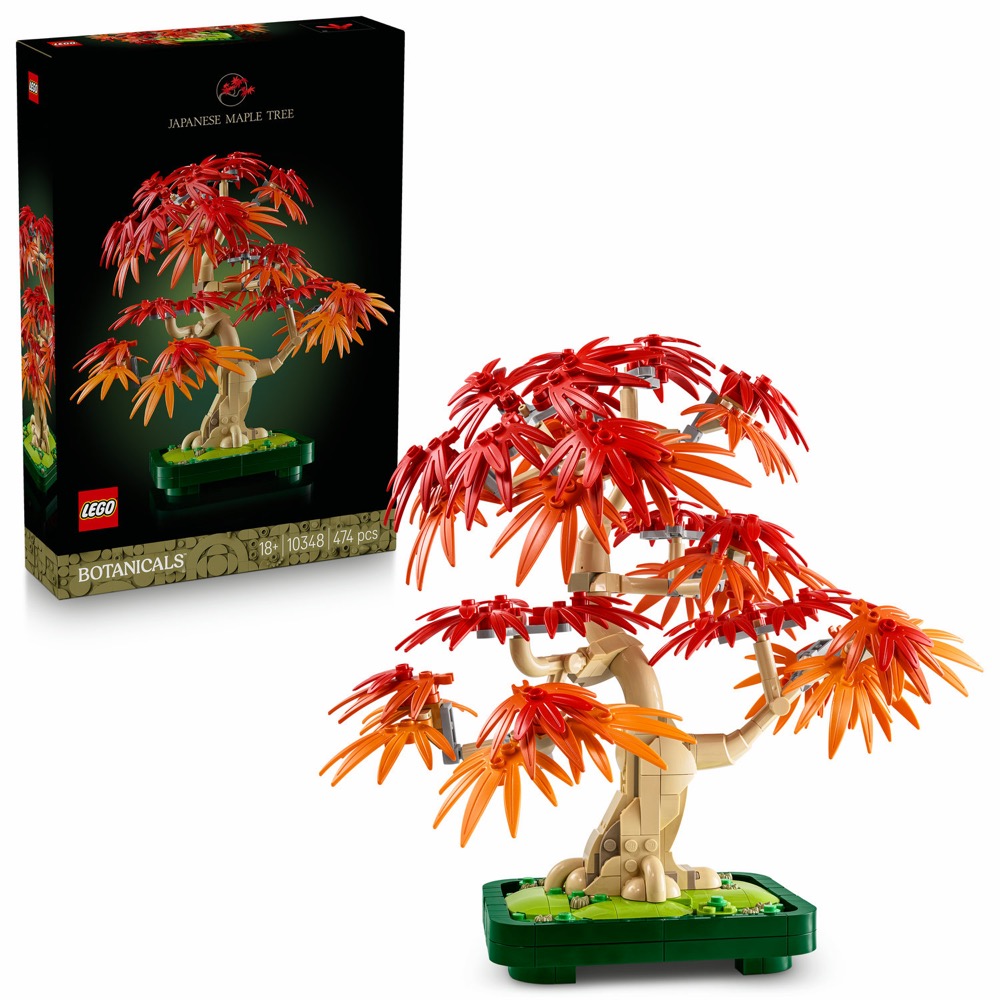 LEGO Botanicals 10348 Bonsai - Japoński czerwony klon — oryginalny zestaw klocków LEGO
