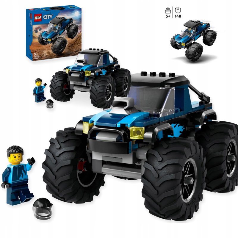 LEGO City 60402 Niebieski monster truck — oryginalny zestaw klocków LEGO