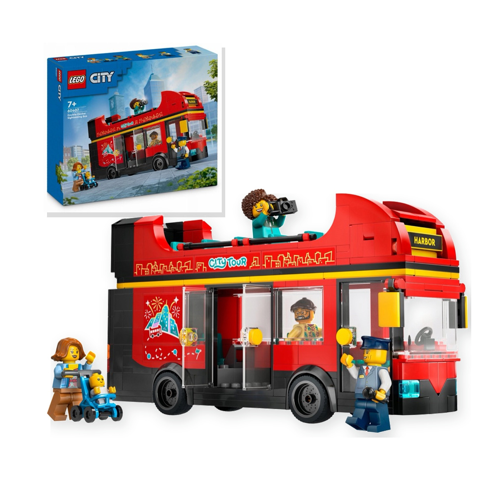 LEGO City 60407 Czerwony piętrowy autobus wycieczkowy