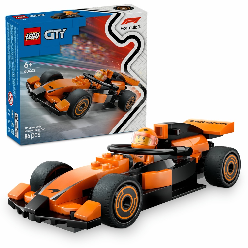 LEGO City 60442 F1 Kierowca i bolid McLaren — oryginalny zestaw klocków LEGO