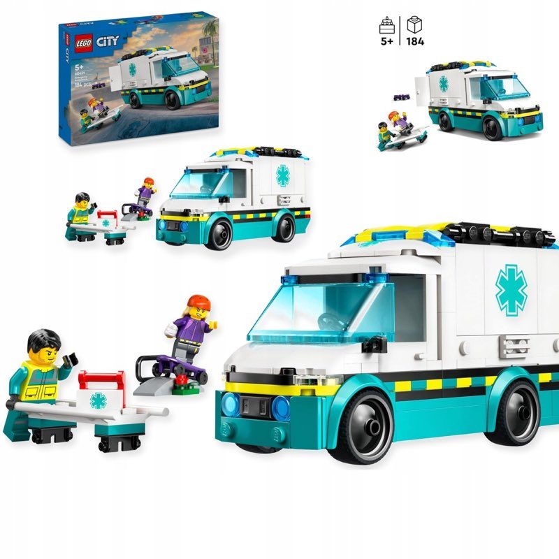 LEGO City 60451 Ambulans — oryginalny zestaw klocków LEGO