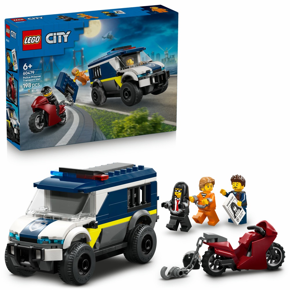 LEGO City 60479 Furgonetka policyjnego konwoju więziennego — oryginalny zestaw klocków LEGO