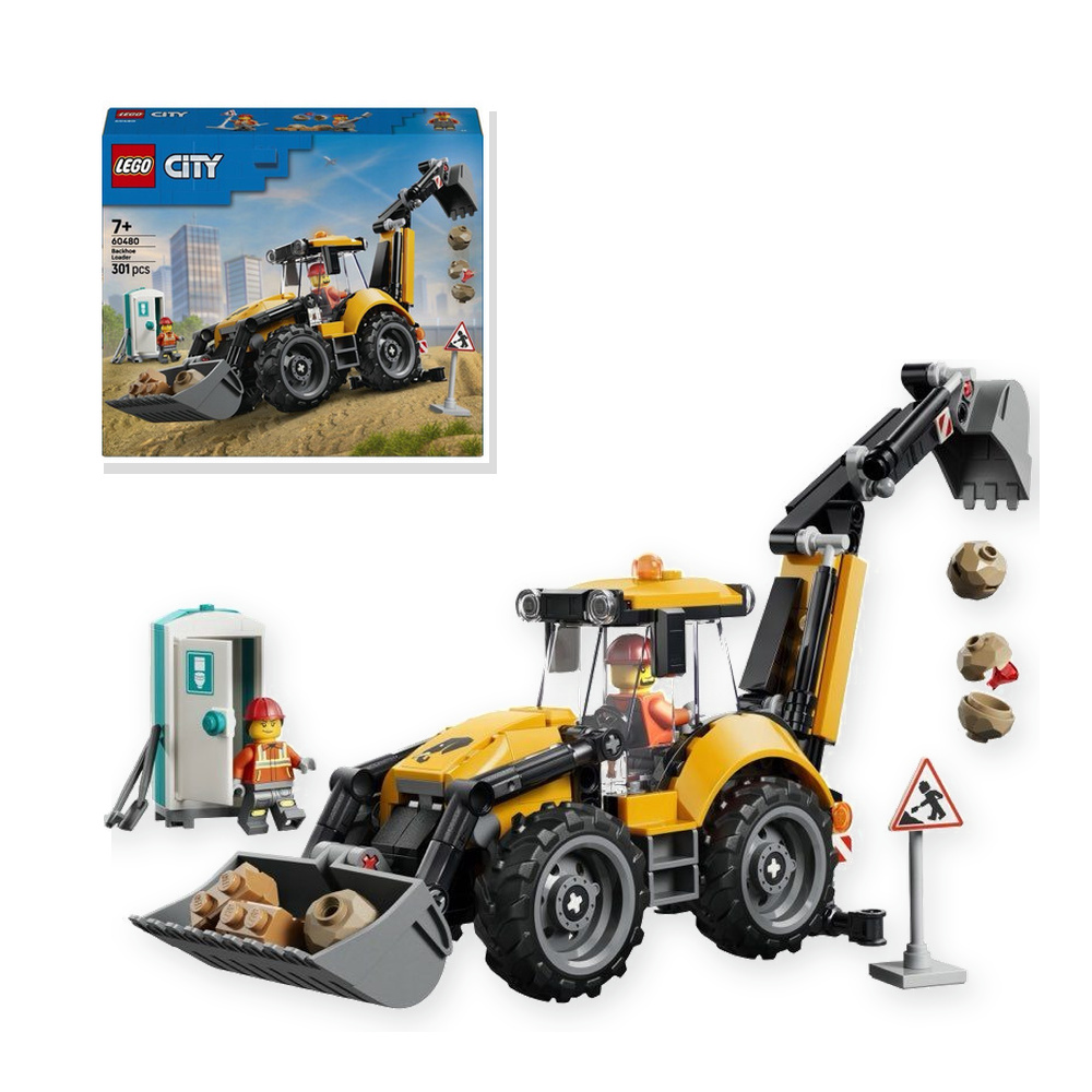 LEGO City 60480 Żółta ładowarka z koparką