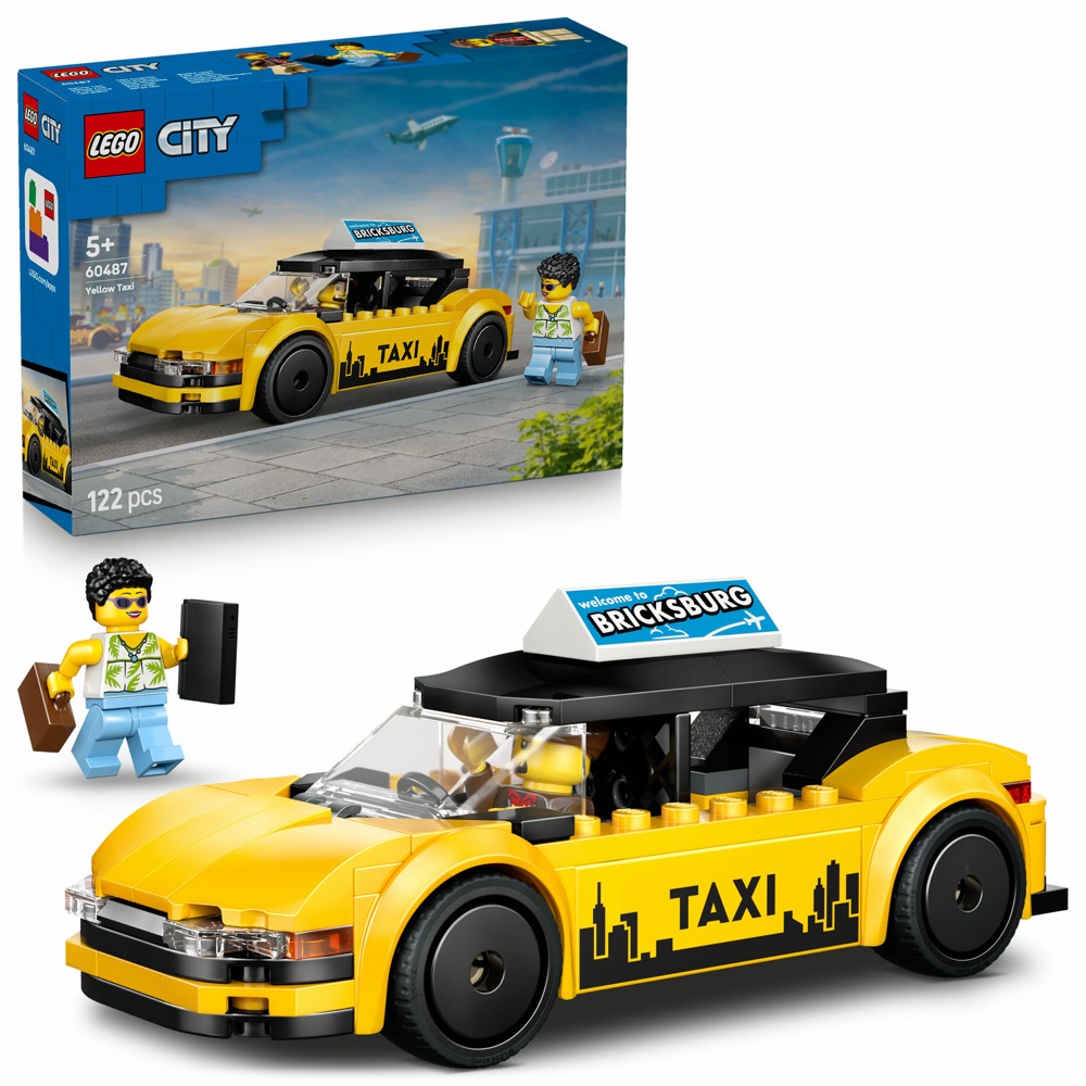 LEGO City 60487 Żółta taksówka — oryginalny zestaw klocków LEGO