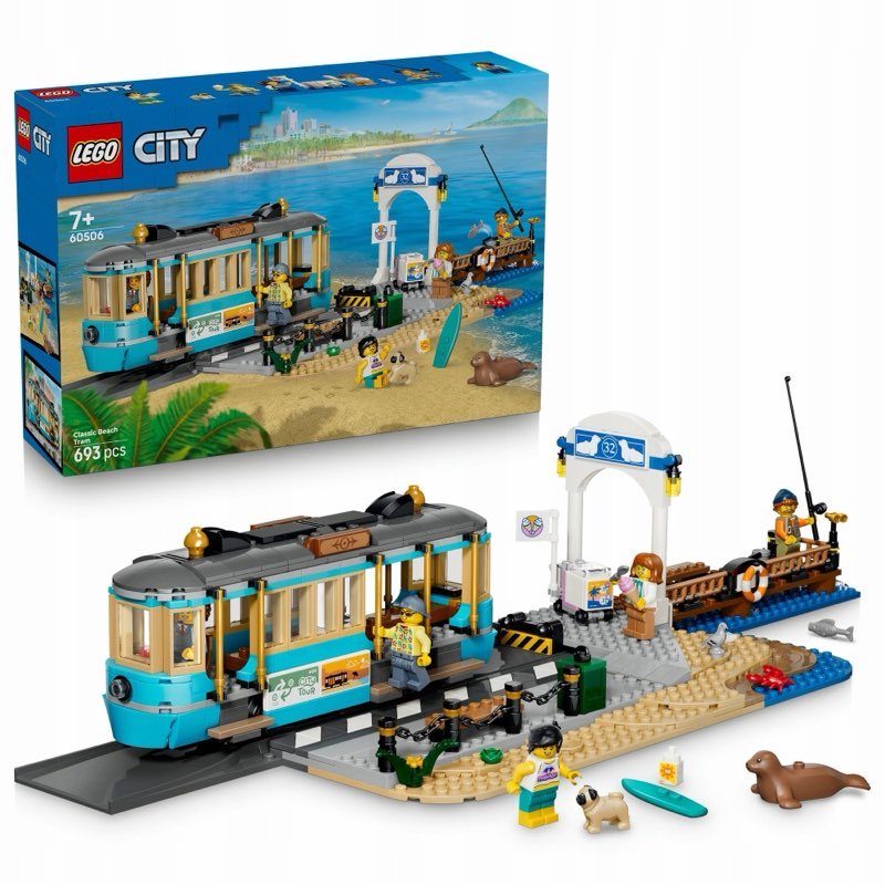 LEGO City 60506 Tramwaj przy plaży — oryginalny zestaw klocków LEGO