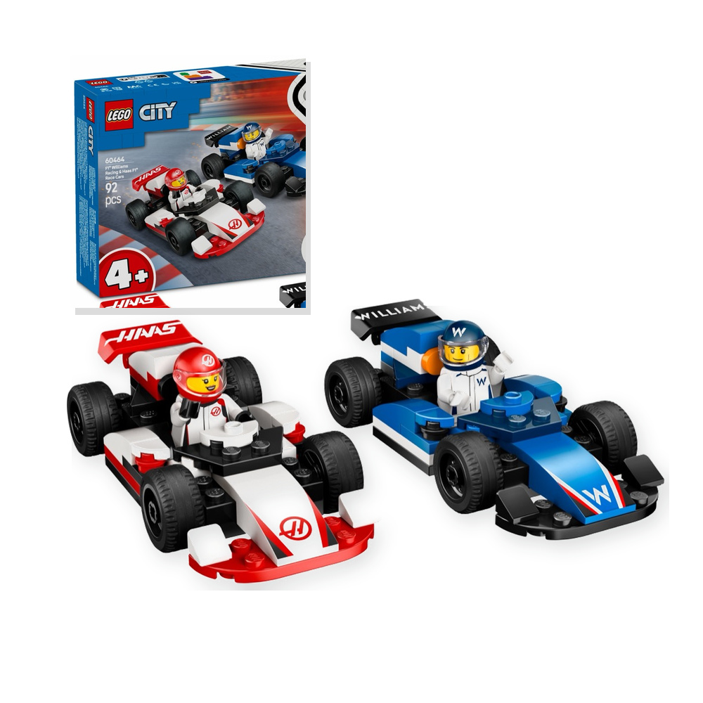 LEGO City F1 Bolidy Williams Racing i Haas F1 60464