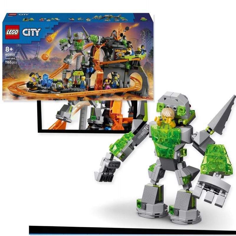 LEGO City Park rollercoasterów Lava Land 60501 — oryginalny zestaw klocków LEGO
