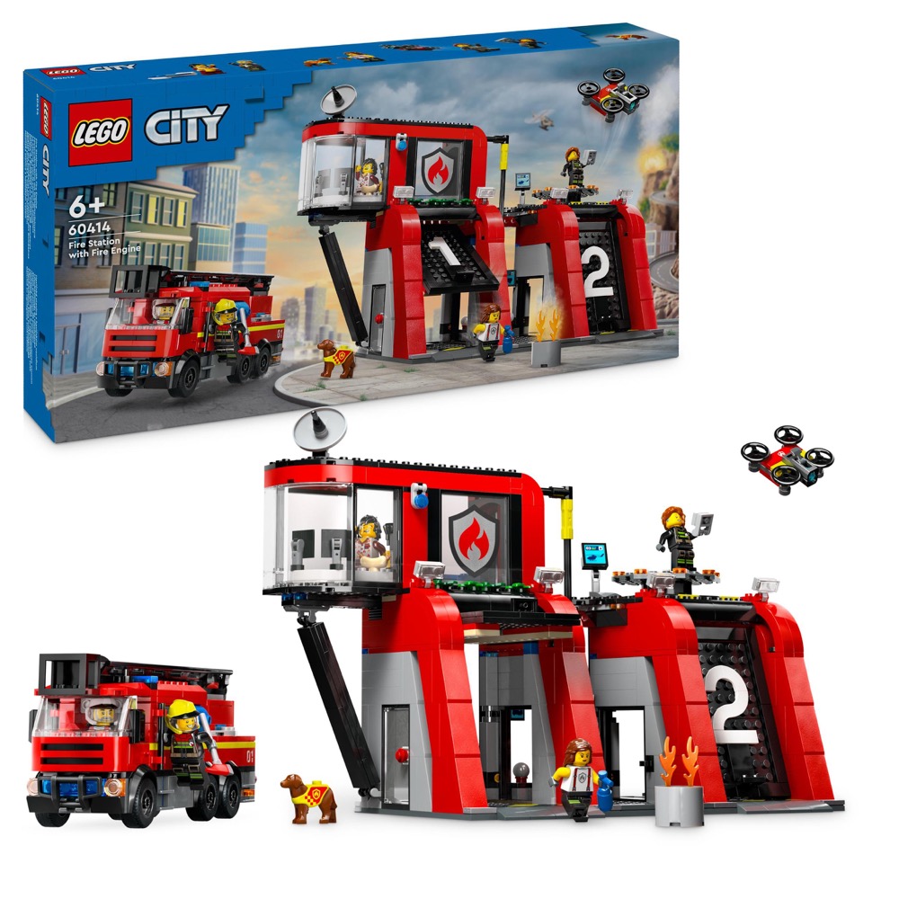 LEGO City Remiza strażacka z wozem strażackim 60414 — oryginalny zestaw klocków LEGO