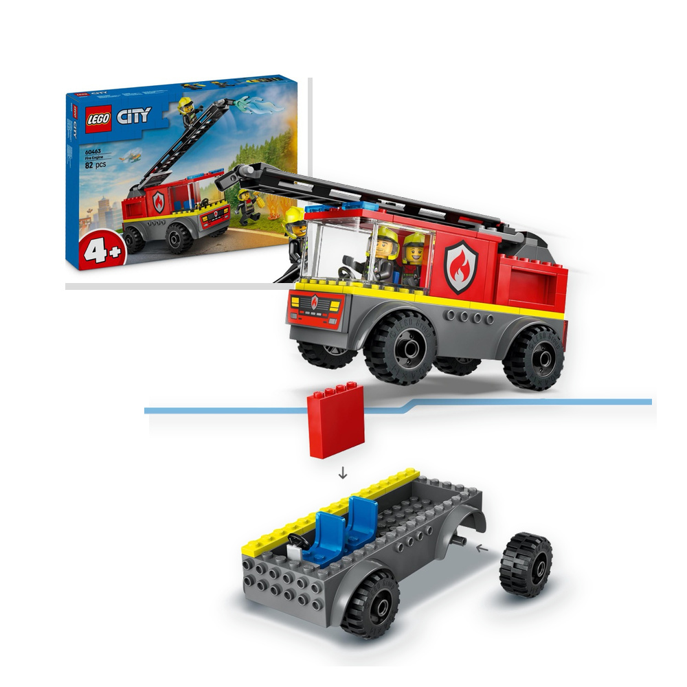LEGO City Wóz strażacki z drabiną 60463 4+ 82 elementy
