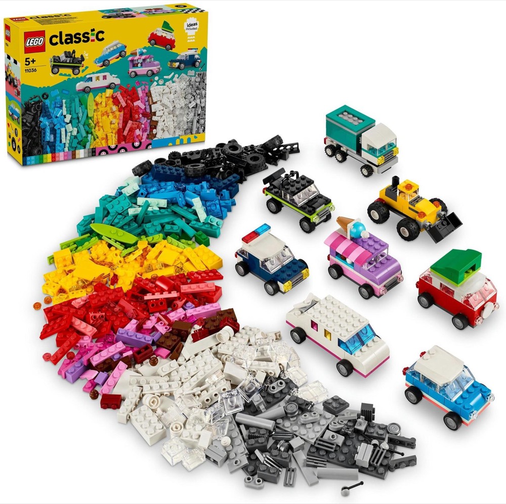 LEGO Classic 11036 Kreatywne pojazdy — oryginalny zestaw klocków LEGO