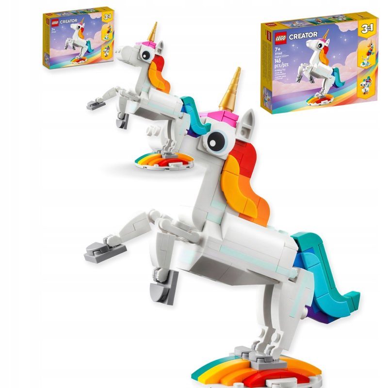 LEGO Creator 3 w 1 31140 Magiczny jednorożec — oryginalny zestaw klocków LEGO