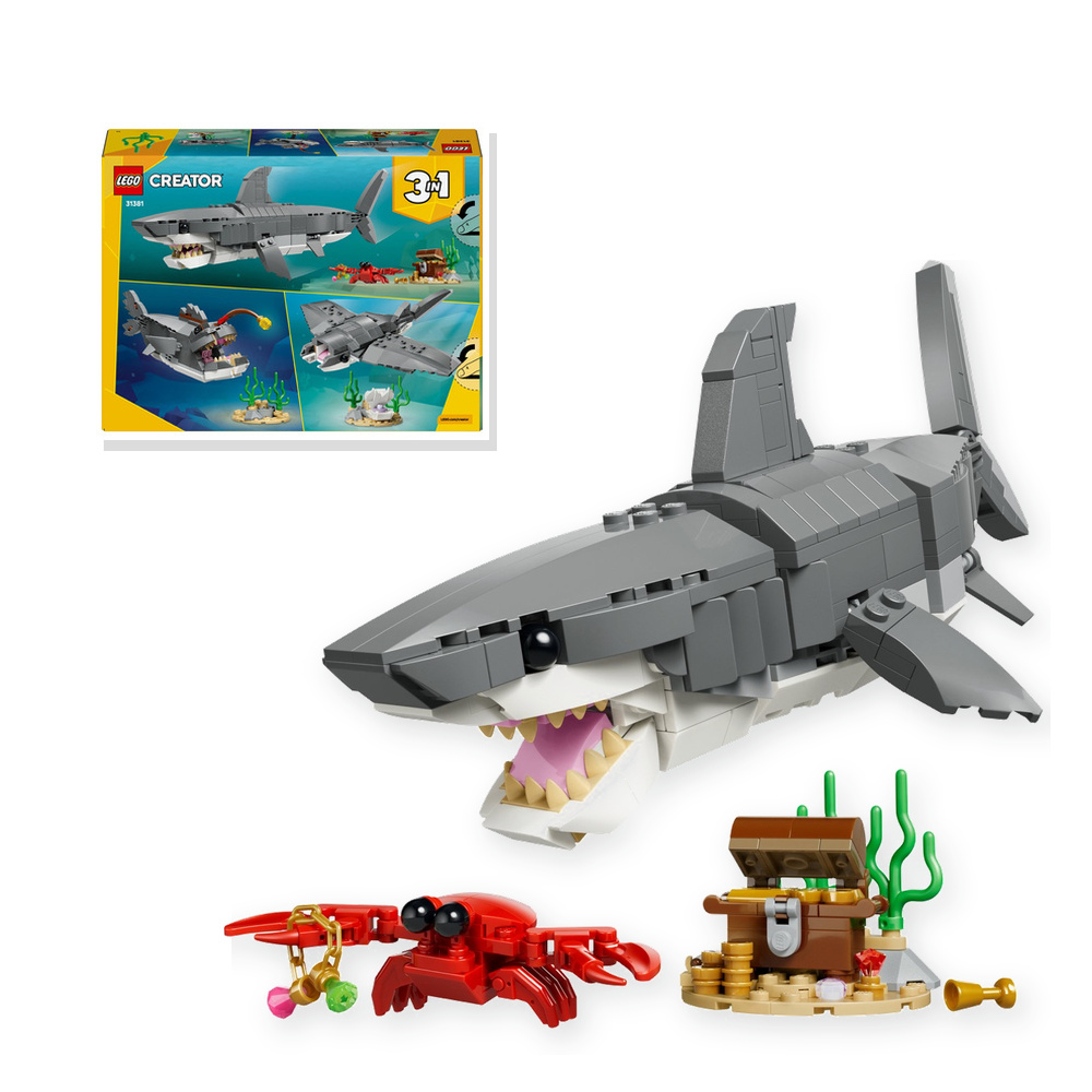 LEGO Creator 3 w 1 31381 Rekin i skrzynia ze skarbem
