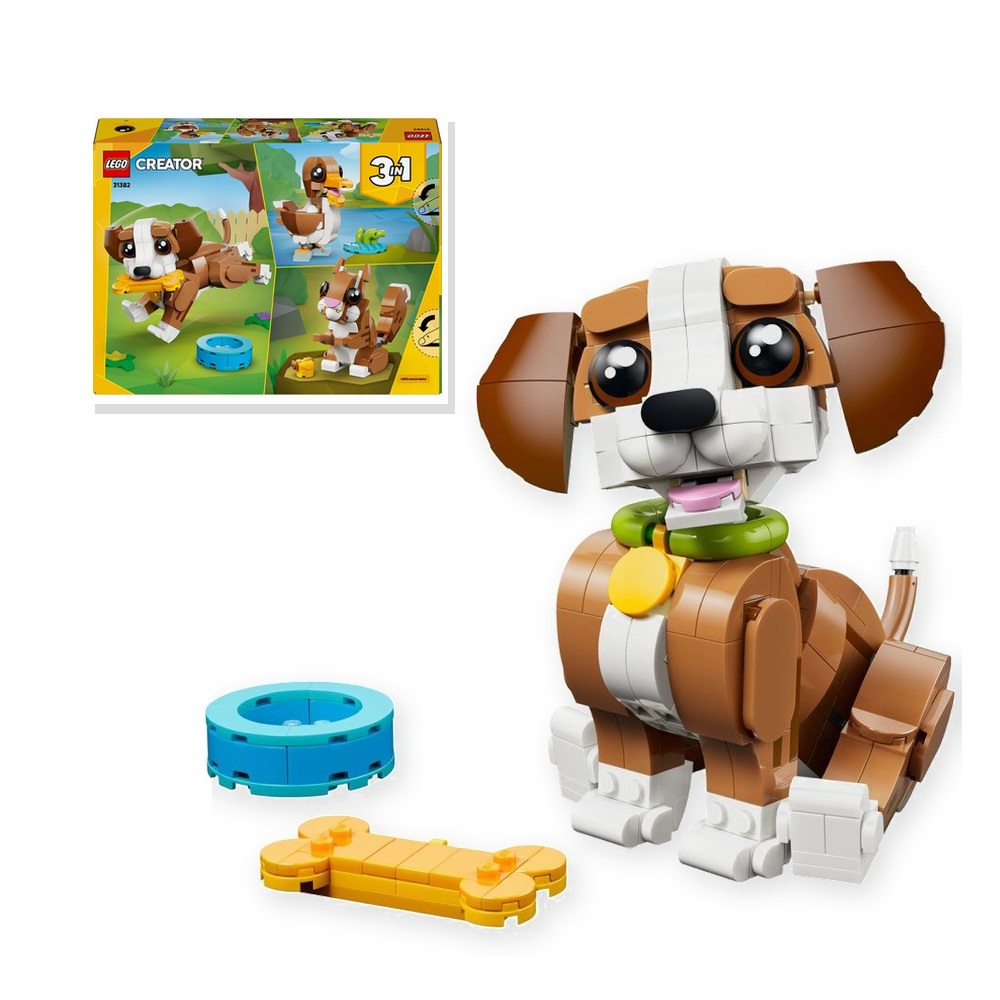 LEGO Creator 3 w 1 31382 Urocze zwierzątka: psotny szczeniaczek