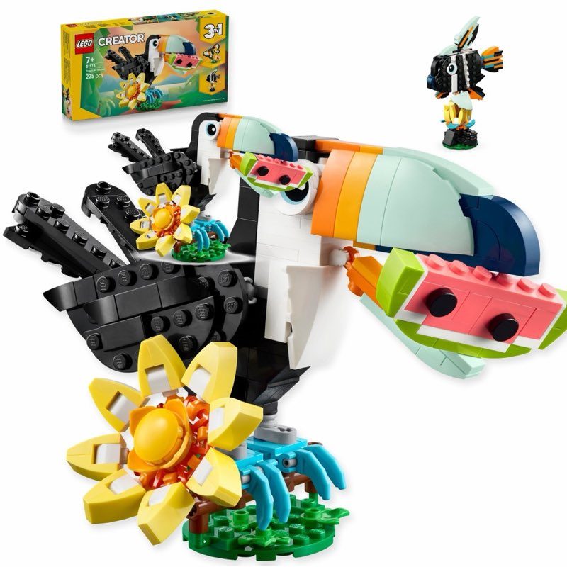 LEGO Creator 3 w 1 Dzikie zwierzęta: Tropikalny tukan 31173 — oryginalny zestaw klocków LEGO