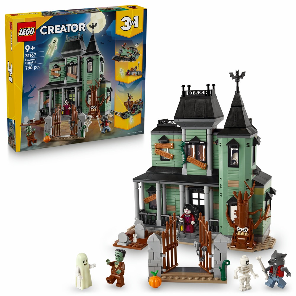 LEGO Creator 3 w 1 Nawiedzona rezydencja 31167 — oryginalny zestaw klocków LEGO
