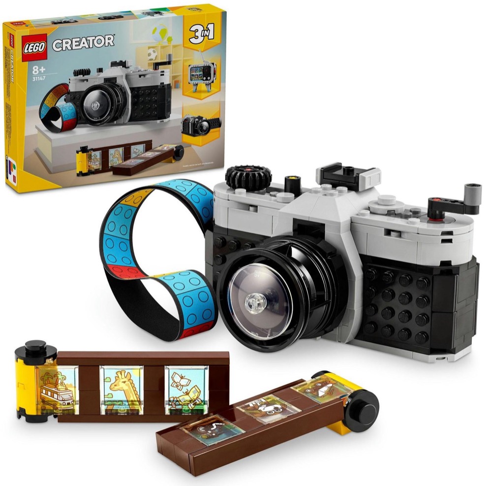 LEGO Creator 31147 Aparat w stylu retro 3w1 — oryginalny zestaw klocków LEGO